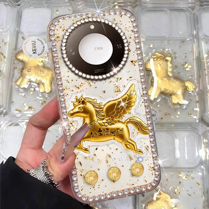 2026马年发财适用荣耀X60手机壳本命年X50过年X30新品30s外壳60Plus网红X40i保护套60M女款30PRO+春节V30全包