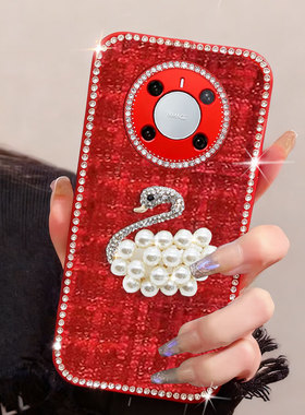 红色过年新年款适用华为Mate70Air手机壳结婚80小香风40网红30pro 5G新款pura80保护套P50镶钻70+针织pura80