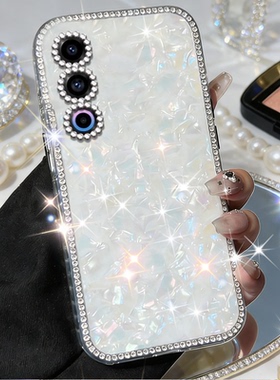 高级镶钻七彩贝壳适用魅族21手机壳小众lucky08女款21note高级感20Pro外壳20classic全包note16新款20防摔