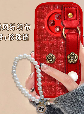 2026红色布艺小香风适用OPPOA3 5G手机壳新年款A1高级感A3过年A97 防摔A5结婚A1全包A55 春节A2x外壳A6GT马年