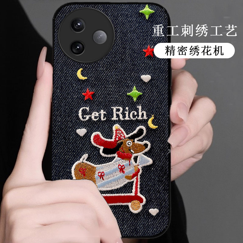 牛仔布艺刺绣，不掉色，不脱丝
