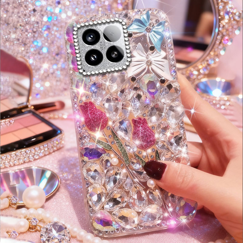 高端奢华镶钻手机壳，不掉钻，不发黄