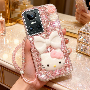 2026卡通镶钻适用realme真我GTNeo3手机壳全包RealmeV23春节V70小众V30满钻GT5可爱10新品 V50奢华11上档次V13