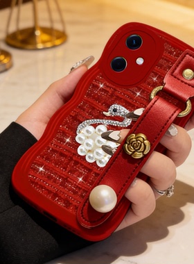 红色喜庆新年款适用redmi红米Note12手机壳秋冬MIX4结婚13高级感13X名媛8过年11+防摔12+春节10S马年9本命年