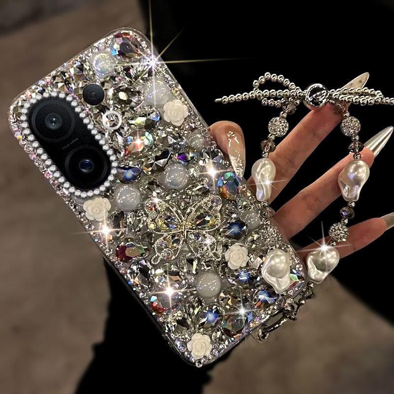 高端奢华镶钻手机壳，不掉钻，不发黄