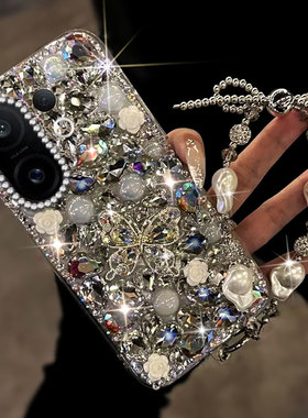 满钻奢华高级水钻适用vivoS30手机壳小众S20保护套Y78+女款y93新品Y200+全包Y78镶钻S18外壳Y77e防摔S19网红