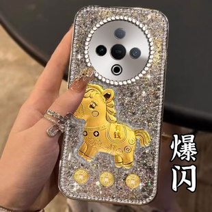 Y100 喜庆VivoX50保护套VivoX27新年款 马年镶钻爆闪本命年适用vivoY500手机壳新款 Y300全包nex3防摔VivoX50