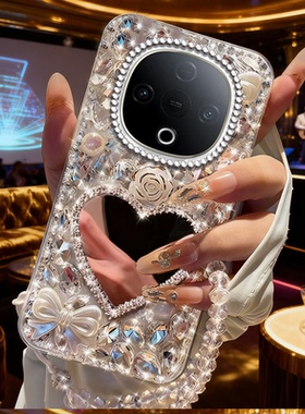 2026满钻奢华带镜子适用vivoY300手机壳高级感X50+新款Y78+春节y300GT上档次Y35新品x23全包Y5S奢华Y50 5G