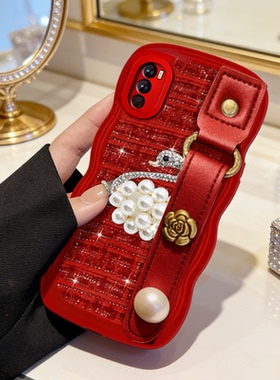 名媛布艺毛绒小香风适用OPPOReno12手机壳女款3保护套R17红色4SE 结婚RENO6PRO/2026年A91高级感k9喜庆K9x