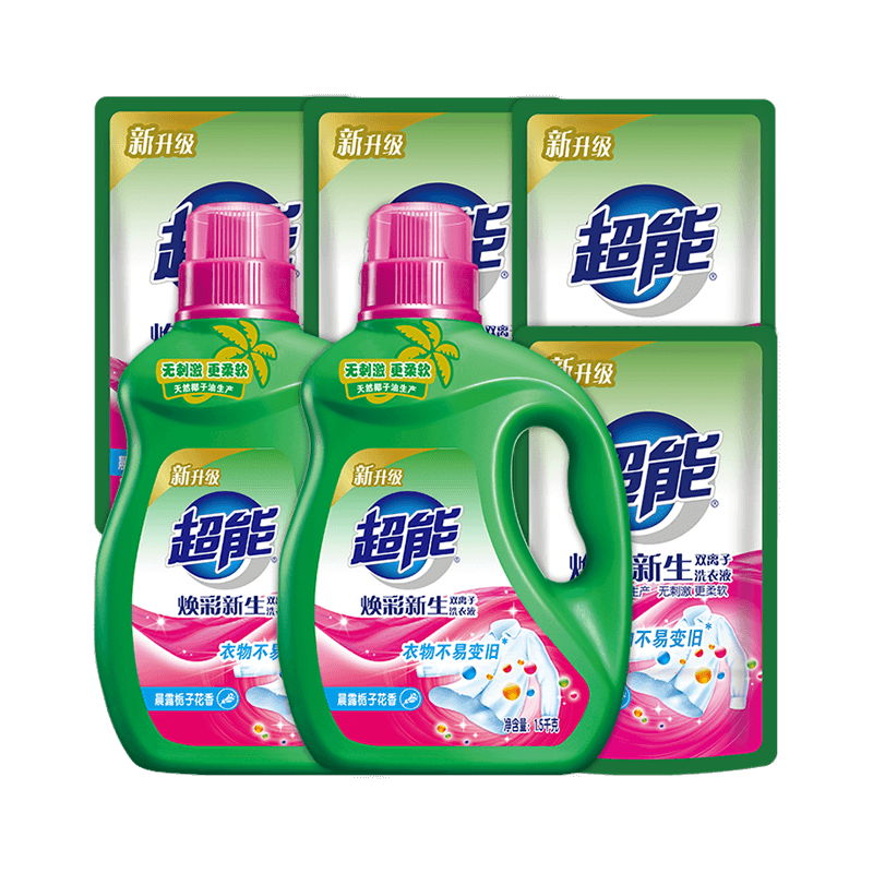 超能双离子洗衣液家庭装