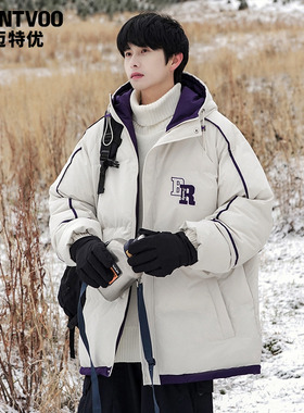 迈特优羽绒棉衣男生2025新款秋冬季加绒加厚冲锋衣滑雪面包服外套