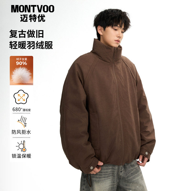 【暖暖入冬】加厚立领工装羽绒服