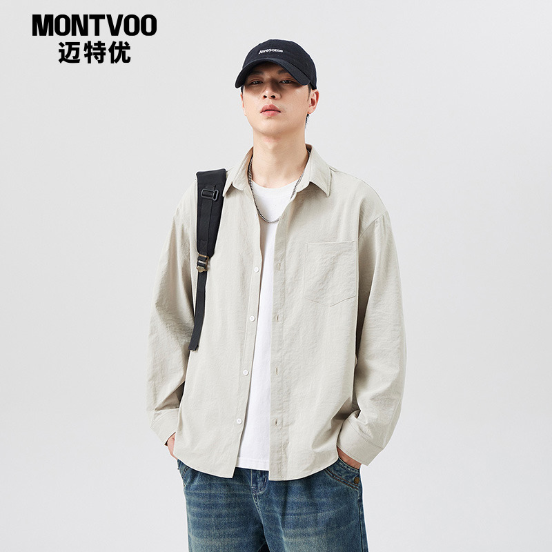 【日系复古】纯色休闲防晒衬衣