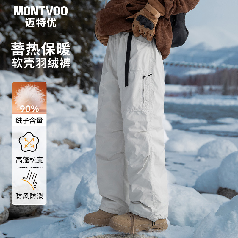 【防寒装备】加厚登山工装羽绒裤