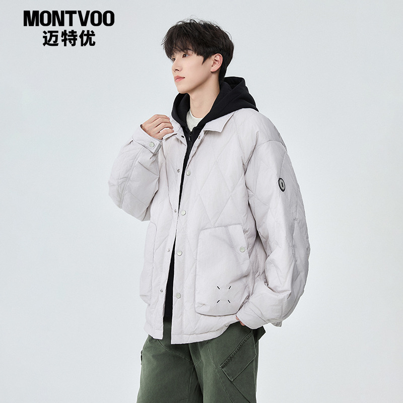 【假两件设计】轻薄羽绒服男冬季