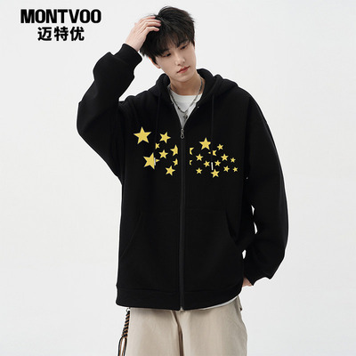 【百搭潮流】加厚印花连帽卫衣