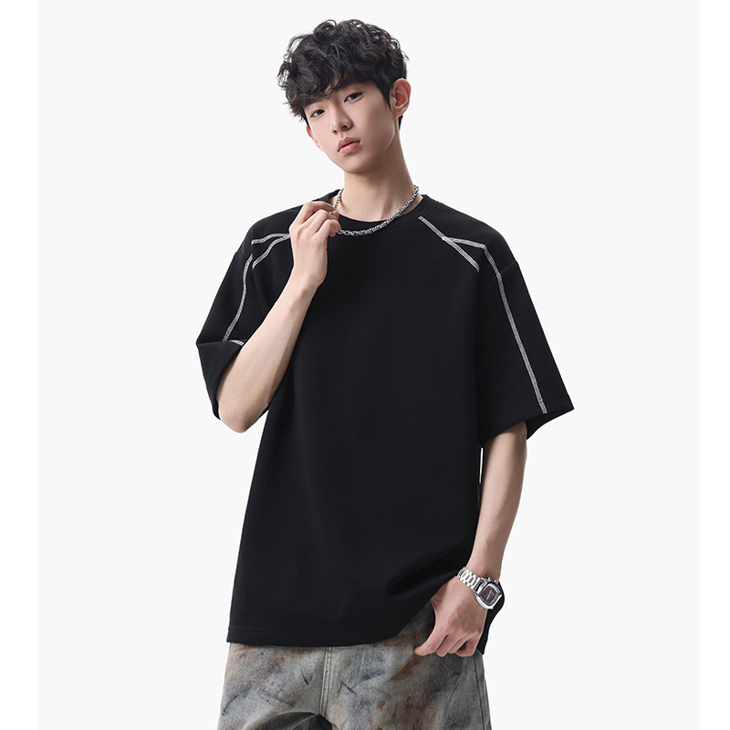 迈特优潮牌解构拼接短袖t恤男春夏美式高街重磅宽松休闲半袖体恤,男装,T恤,淘宝优惠券,粉丝福利购,淘宝优惠卷
