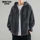 重磅宽松休闲连帽衣服 夹克美式 迈特优开衫 卫衣男外套春秋2026新款