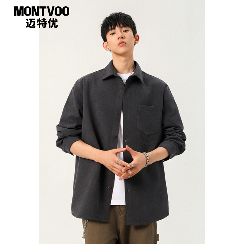 【高级感】重磅潮流长袖衬衣外套