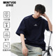 复古印花LOGO透气tee上衣 美式 迈特优凉感7A抗菌短袖 T恤男春夏新款