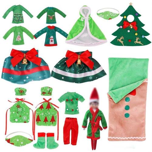 Kawaii Elf On The Shelf Christmas Accessories Green Series S