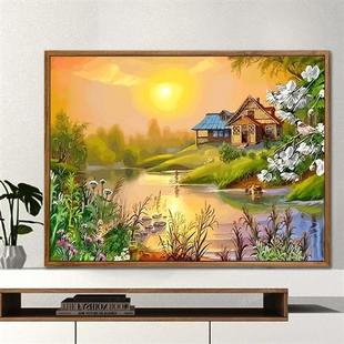 decor Paint Numbers Diy Canvas Drawing Landscape Home