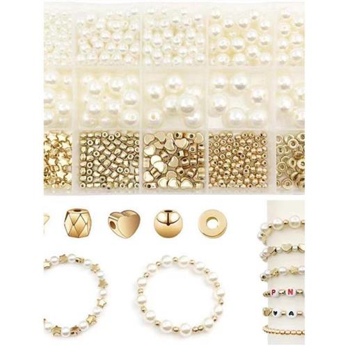 720 Pcs pearl suit spacer beads DIY Bracelet