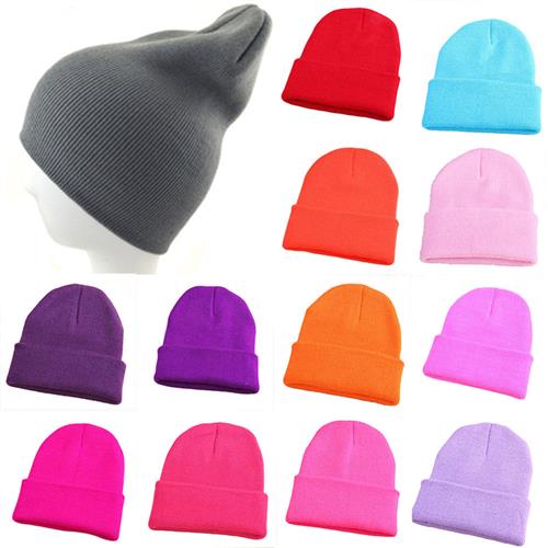 Thread Knitted Hat Warm Cap Unisex Fluorescent Outdoor Durab