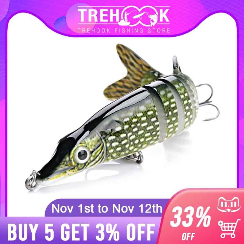 TREHOOK 10cm/12.5cm Pike Wobblers for Fishing Artificial Bai