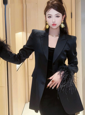 朝南发South2026秋冬法式御姐高级西装厚外套女欧式时尚显瘦西服