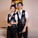 龙丽儿酒店夜场KTV马甲套装 夏酒吧清吧发廊火锅服务员工作服短袖