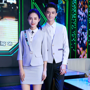 工作服夜场服务员工装 套装 长 少爷马甲衬衣长裤 龙丽儿KTV公主套装