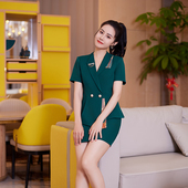 龙丽儿高档派对KTV夜总会酒吧包厢公主工作服短袖 定制夏 职业套装