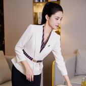 职业装 足疗技师高端夜总会dj公主服套装 酒店前台服务员七分袖 新款