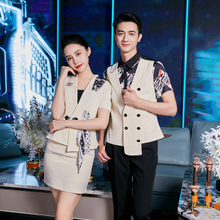 2023龙丽儿春夏ktv服务员少爷公主服务员工作服套装 学生制服短袖