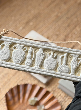 【憩】做旧石膏家居摆件小众复古古希腊侘寂风中古设计师艺术挂件