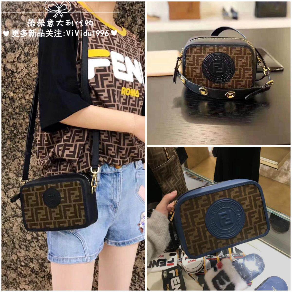 Fendi芬迪 CAMERA CASE 新款拼色印花logo小方包相机包单肩包女包|ruв категории движение/йога/фитнес/фанаты товаров, йога, йога пакет - от Buy2taobao.com для оказания профессиональной услуги покупки агента Taobao