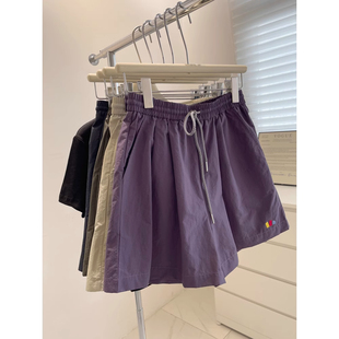 山系户外高腰速干运动热裤 特大码 薄款 男女夏季 300斤阔腿休闲短裤