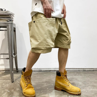 300斤美式 休闲五分裤 街头潮牌宽松直筒大口袋工装 男夏季 短裤 大码