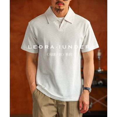 大码定织肌理感polo短袖t恤衫男