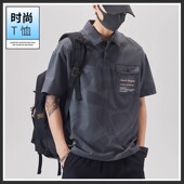 300斤夏季 宽松短袖 T恤舒适百搭翻领男士 特大码 POLO衫 潮流休闲上衣