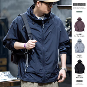 新款 防晒衣男外套夏季 宽松潮牌户外连帽防紫外线防晒服 UPF50 大码