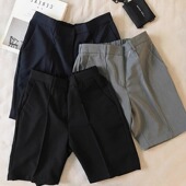 300斤冰丝西装 薄款 短裤 大码 男韩版 潮流速干百搭五分裤 休闲西裤 夏