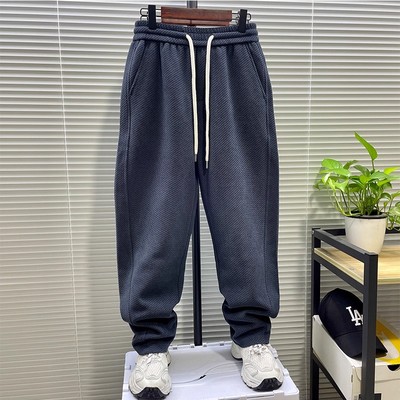 大码300斤美式重磅灯芯绒卫裤男