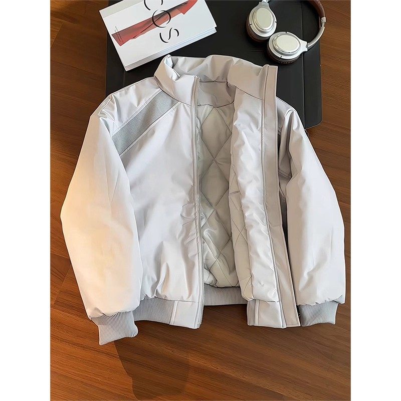 特大码300斤解构立领夹克棉衣男