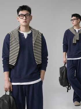 特大码300斤男韩系卫衣裤套装