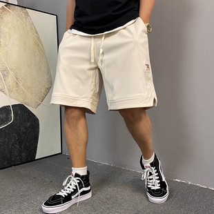 男宽松紧腰百搭健身篮球跑步五分裤 大码 休闲痞帅运动短裤 美式 夏季