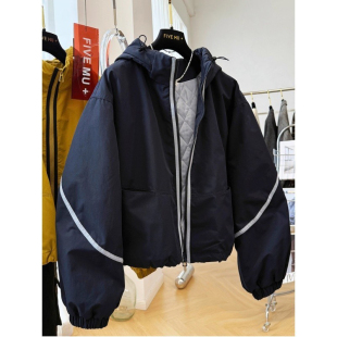 特大码300斤冲锋衣羽绒棉服男女冬季加棉加厚棒球服连帽夹克外套