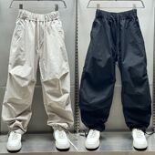 伞兵裤 大码 弯刀休闲长裤 男百搭宽松阔腿速干运动裤 300斤夏季 薄款