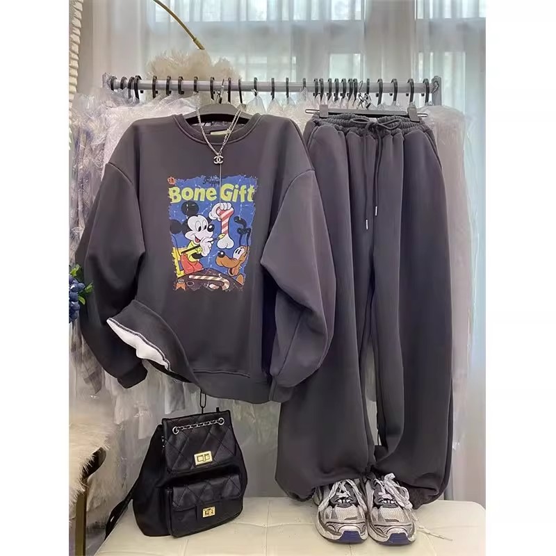 大码300斤运动休闲服套装男女